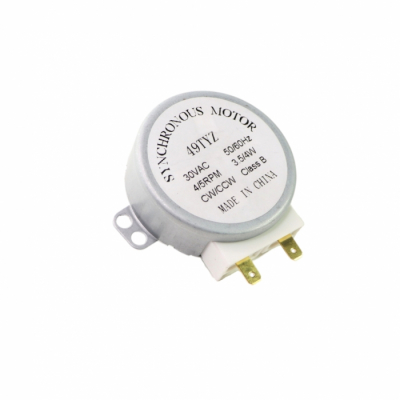 Двигатель вращения поддона СВЧ, 49TYZ, 3,5/4Вт, 4/5 об/мин, шток 14мм, 30В