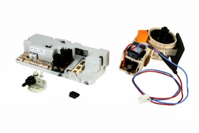 Ремкомплект (кофемолка, модуль управления SW1.07, расходомер, прокладки) для кофемашины Bosch 653308