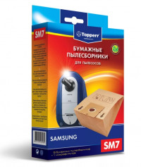 Комплект мешков (5шт) для пылесосов Samsung + Фильтр Topperr SM 7