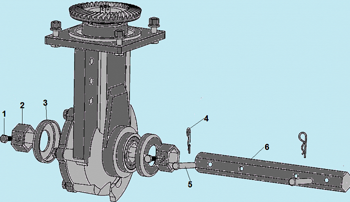 6 РЕДУКТОР - ШЕСТЕРНИ - ВАЛ МОТОБЛОК CHAMPION ВC1193