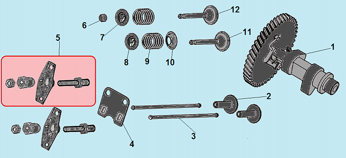 6 КЛАПАНА МОТОПОМПА CHAMPION GTP80