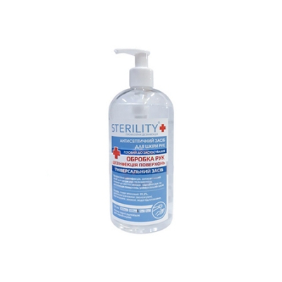 Антисептик 70% 500ml STERILITY с дозатором для рук и поверхностей