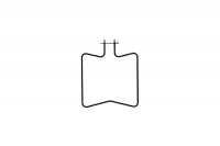 Тэн (нагревательный элемент) нижний для духовки Whirlpool 1200W 481925998061